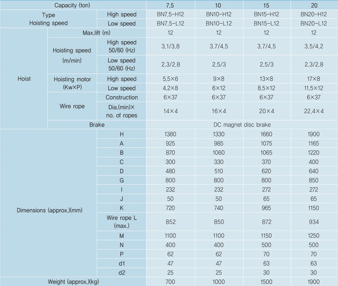 Regular Type Suspension Hoist